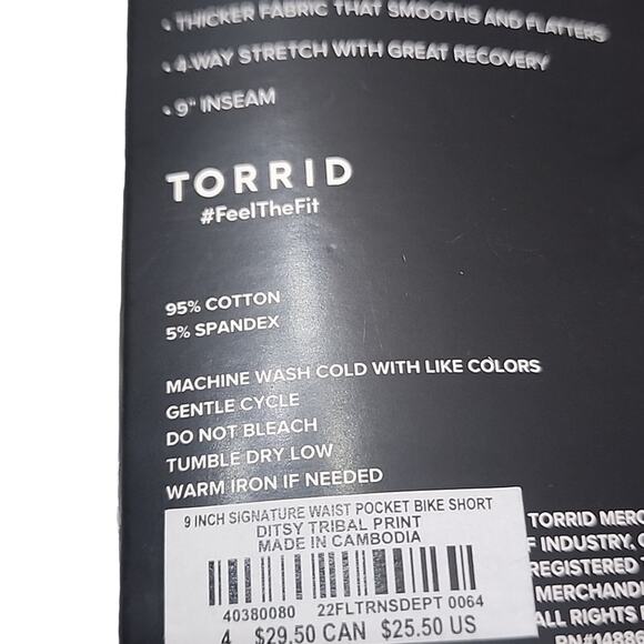 Torrid Premium Legging Bike Shorts  Size 0X, NWT - Picture 4 of 5